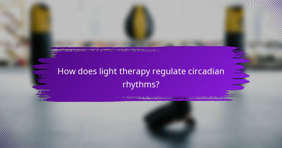 How does light therapy regulate circadian rhythms?