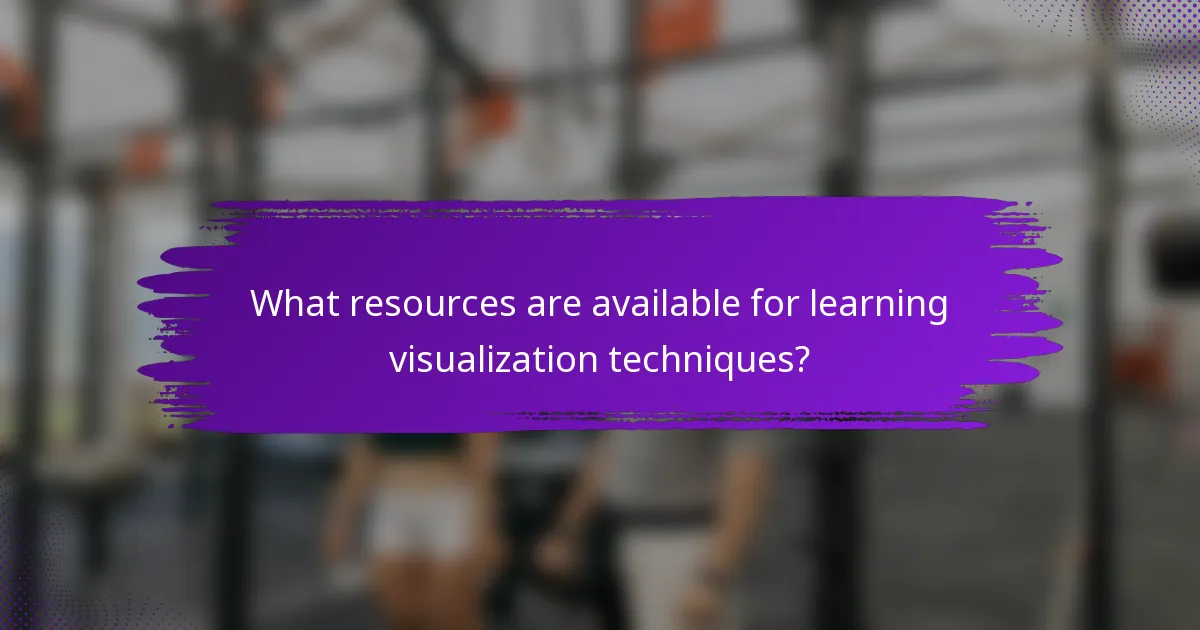 What resources are available for learning visualization techniques?