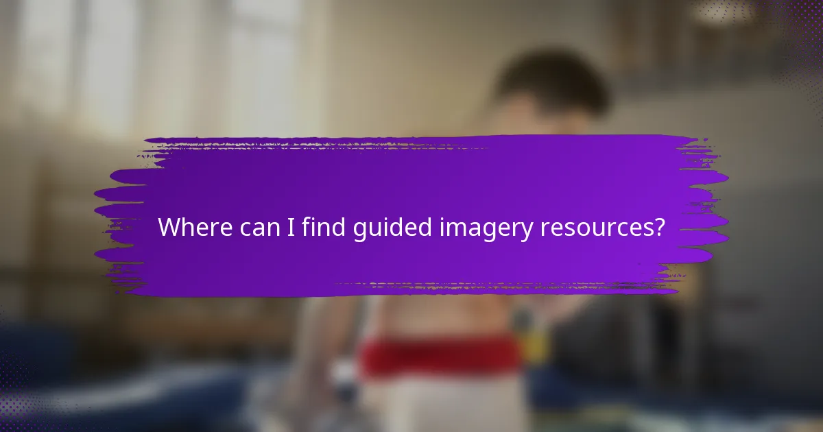 Where can I find guided imagery resources?