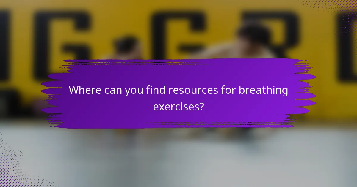 Where can you find resources for breathing exercises?